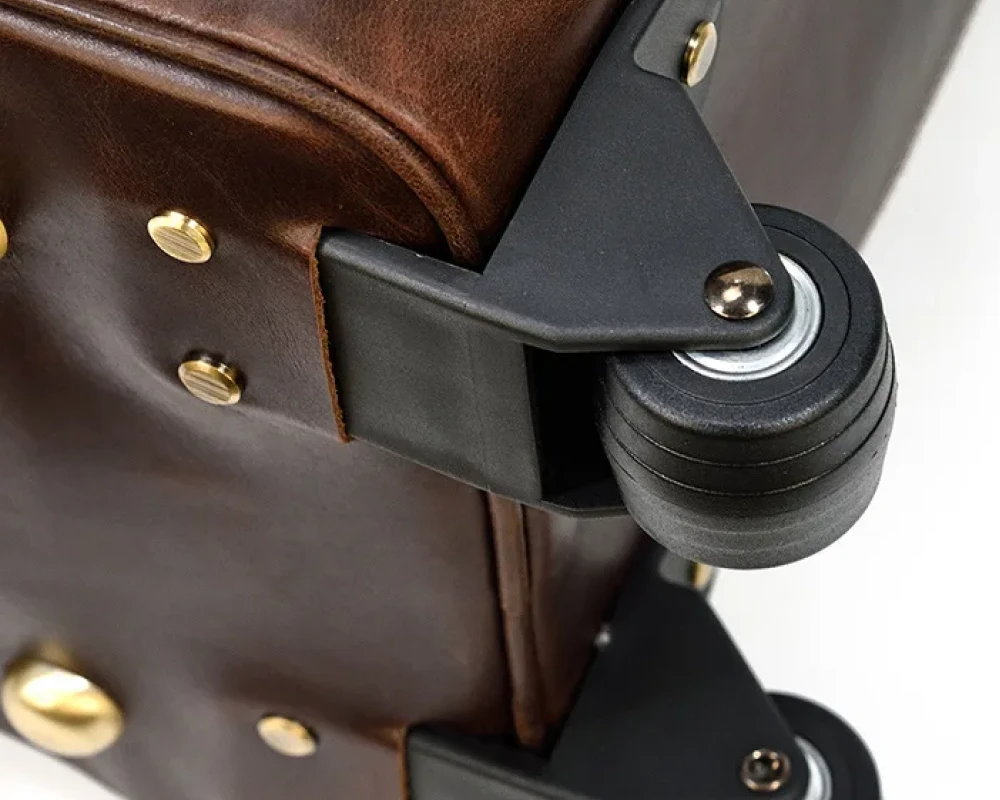 leather carry on suitcase with wheels