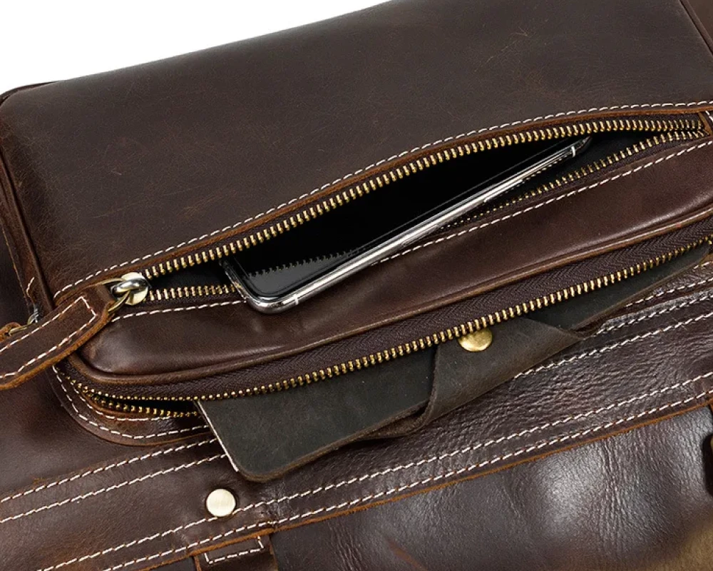 leather mens carry on bag